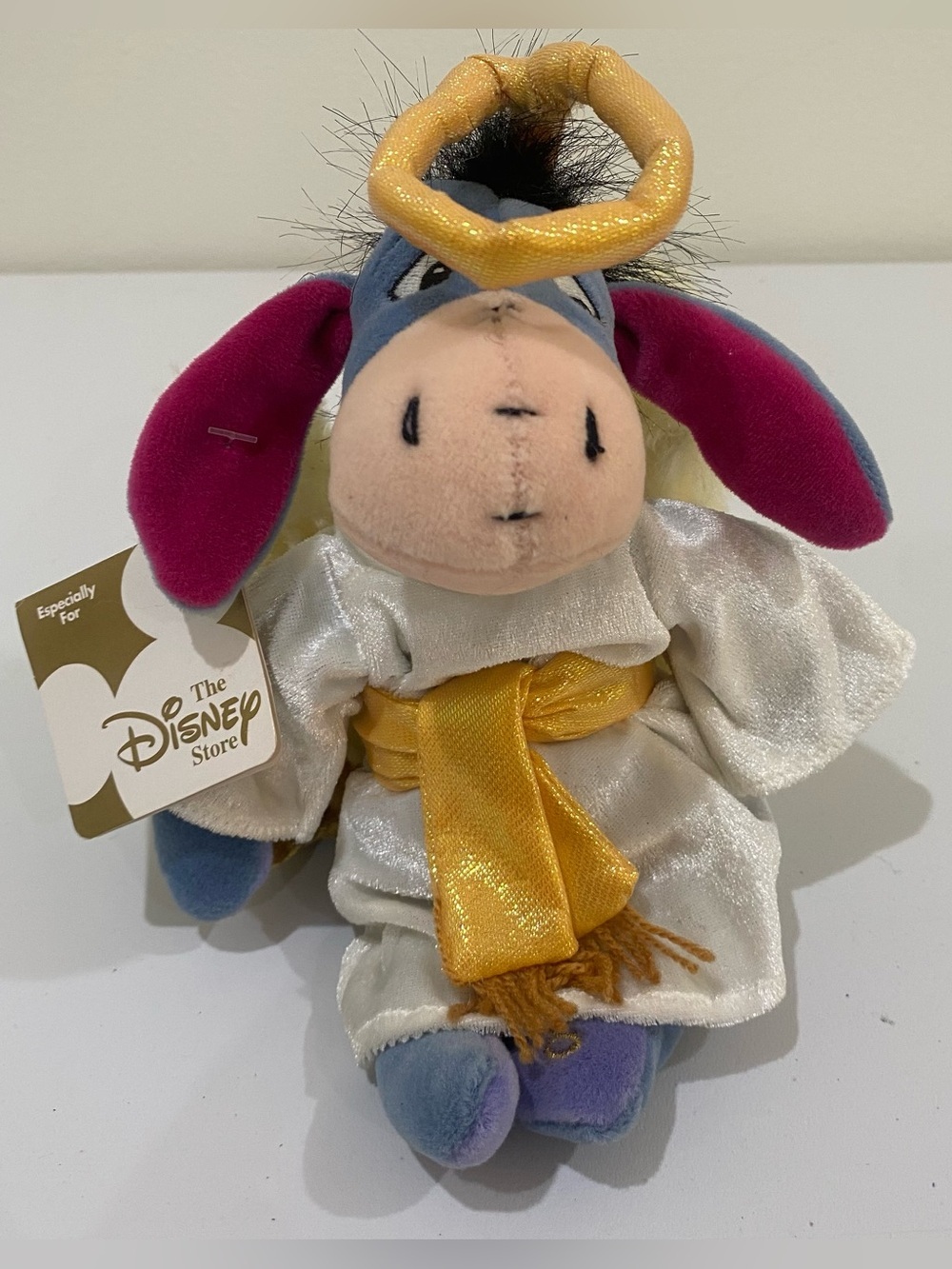 Disney Bean Bag Plush Choir Angel Eeyore 2000 Winnie the Pooh 9 inch Mini